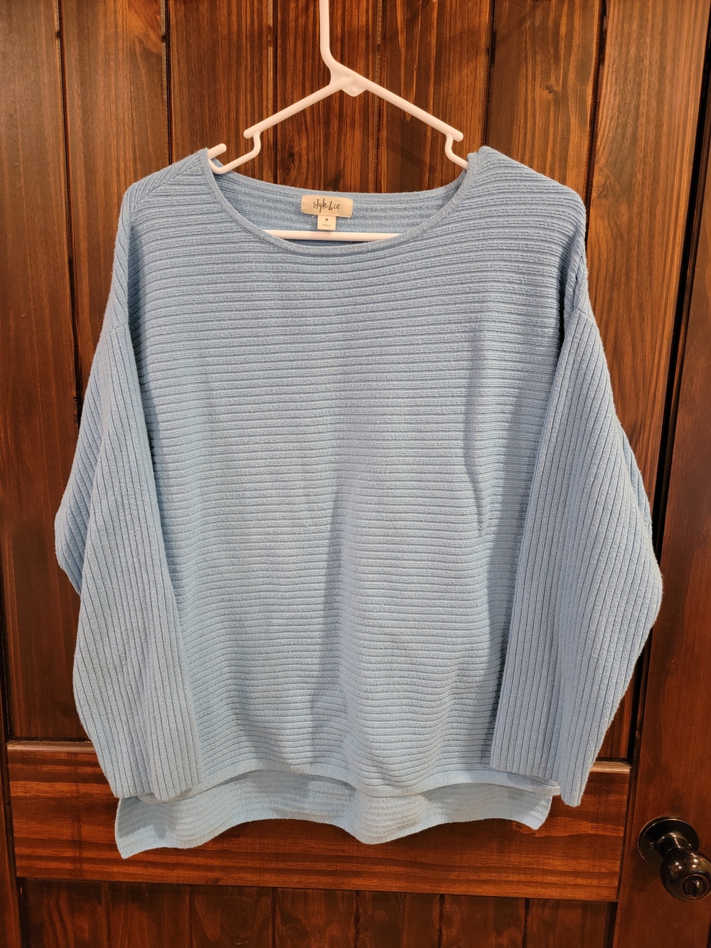 Light Blue Ribbed Women’s Sweater by Style & Co